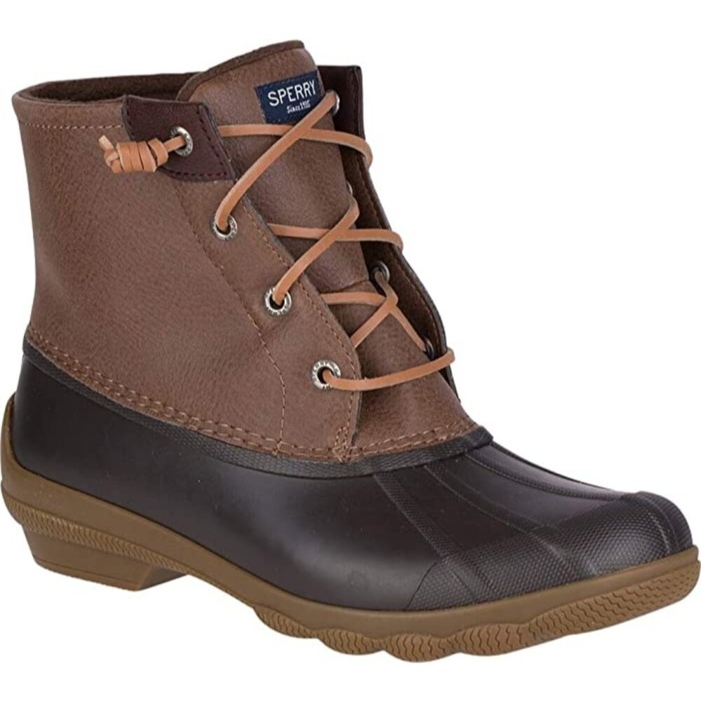 Sperry Womens Syren Waterproof Gulf Duck Boot STS8025 Brown Size 8.5
